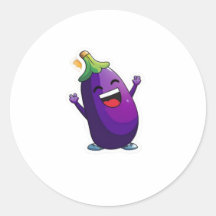 Cute eggplant sticker