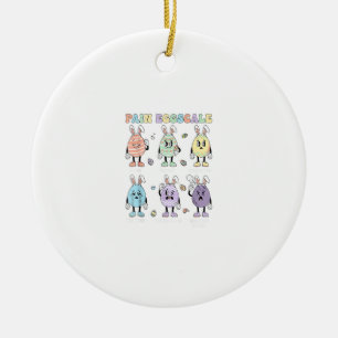 Cute Eggs Pain Scale Nurse Triage ICU Assessment E Ceramic Ornament