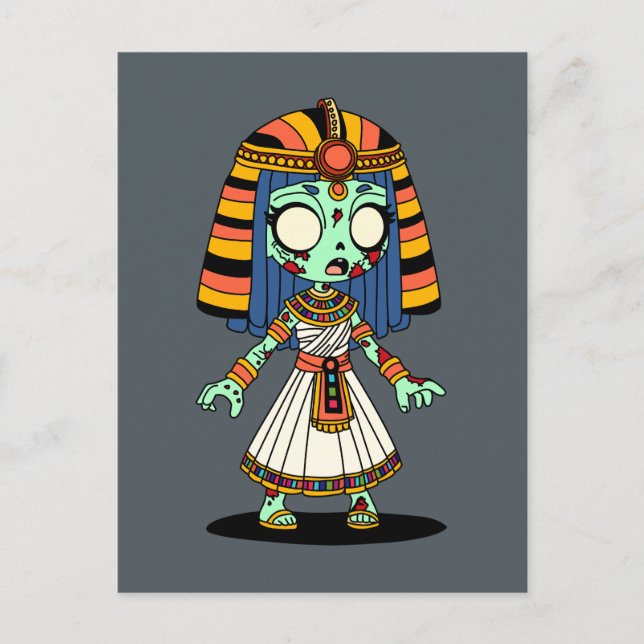 Cute Egyptian Zombie Postcard (Front)
