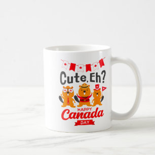 Cute Eh Happy Canada Day Flag Groundhogs For Boys Coffee Mug