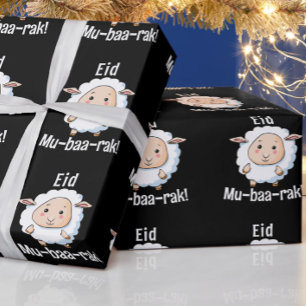 Cute "Eid Mubarak" Sheep Funny Kids' Wrapping Paper