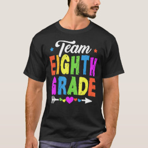 Cute Eighth Grade Team Teacher Student Kids Back T T-Shirt