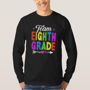 Cute Eighth Grade Team Teacher Student Kids Back T T-Shirt