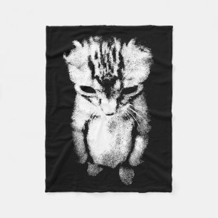 Cute El Gato Meme Sad Crying Fleece Blanket