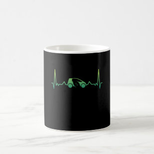 Cute Electric Vehicle Car Heartbeat Gift EV Coffee Mug