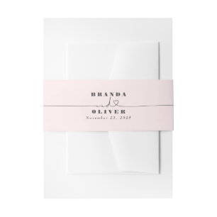 Cute Elegant and Simple Wedding Invitation Belly B Band