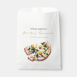 Cute Elegant Egg Basil Pizza Bridal Shower Party Favour Bag