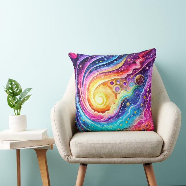 CUTE ELEGANT GALAXY ART DESIGN CUSHION (Chair)