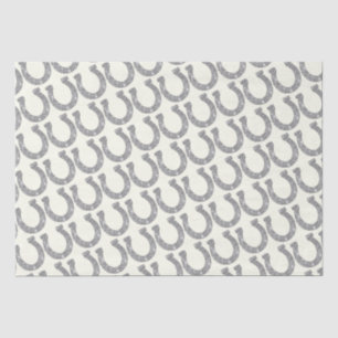 Cute Elegant Glam Horseshoe Silver Glitter Tissue Paper