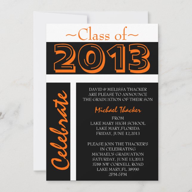 Cute Elegant Graduation Annoucement/Invitation Invitation (Front)