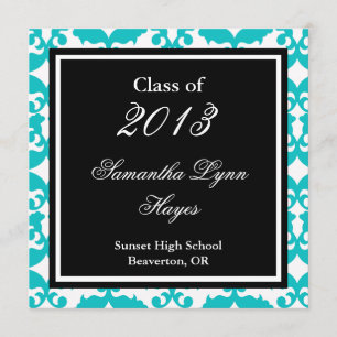 Cute Elegant Graduation Annoucement/Invitation Invitation
