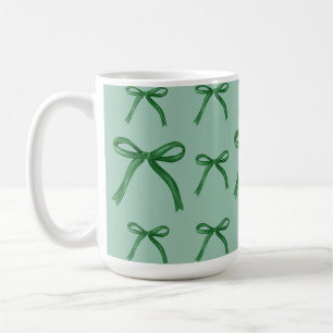 Cute elegant green bow pattern Mug