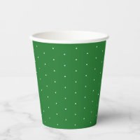 Cute elegant green white tiny polka dots