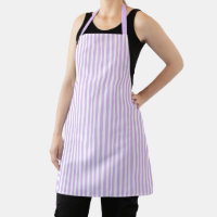 Cute Elegant Light Lavender and White Striped