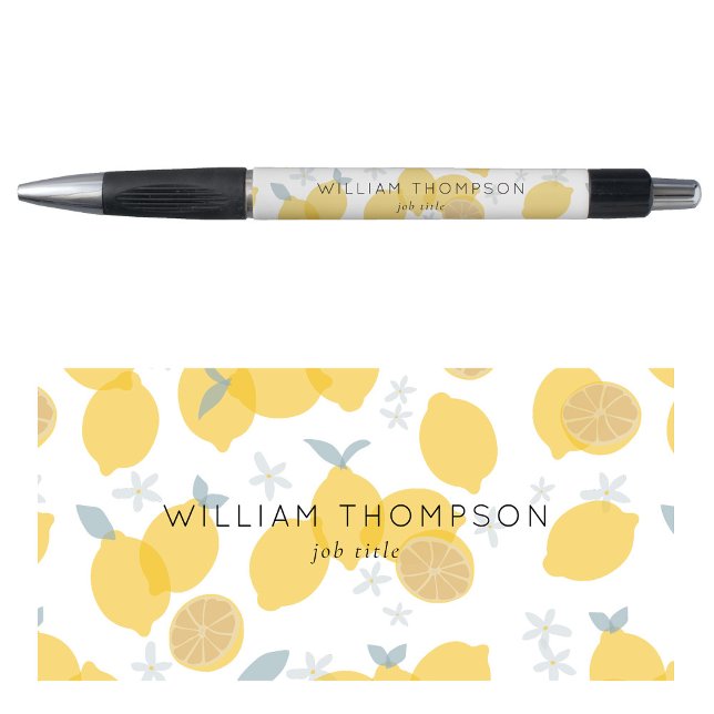 Cute Elegant Modern Pastel Citrus Lemons Pattern (Cute Elegant Modern Pastel Citrus Lemons Pattern Pen)