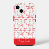 Cute, elegant Red Silhouette Coconut Trees