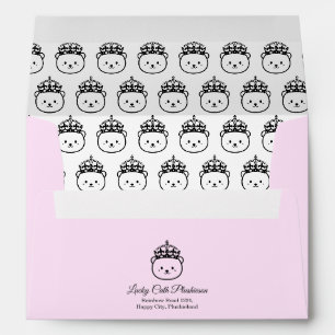 Cute Elegant Script Professional Royal Plushiemail Envelope
