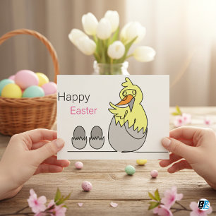 Cute Elegant Vintage Chicks in Easter Bonnets Postcard