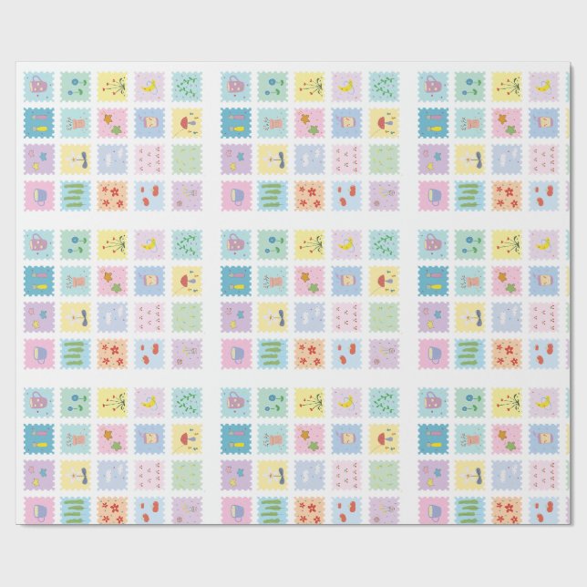 Cute elements wrap paper (Flat)