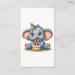 Cute Elephant 11th Birthday Enclosure Card