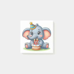 Cute Elephant 11th Birthday Post-it Notes