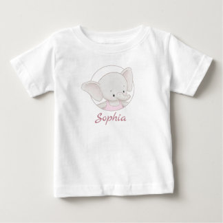Cute Elephant Adorable Funny Personalised Baby T-Shirt
