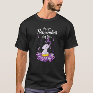 Cute Elephant Alzheimer's Awareness T-Shirt