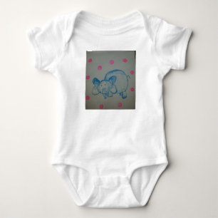 Cute Elephant Baby Bodysuit