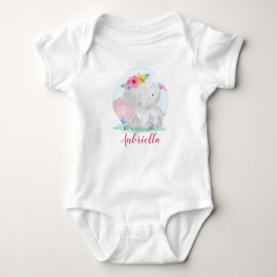 Cute Elephant Baby Bodysuit