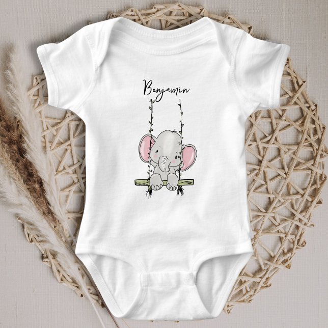Cute Elephant  Baby Bodysuit (Creator Uploaded)
