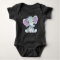 Cute elephant baby girl bodysuit