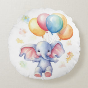 Cute Elephant Baby Round Cushion: Comfort and Cute Cushion