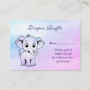 Cute Elephant Baby Shower Enclosure Card