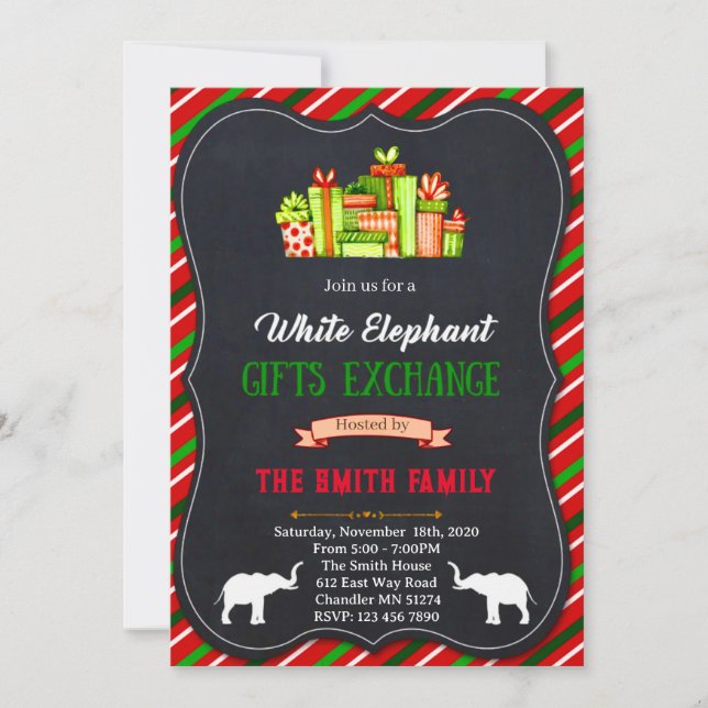 cute elephant baby shower invitation (Front)