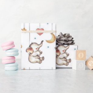Cute Elephant baby shower  Wrapping Paper