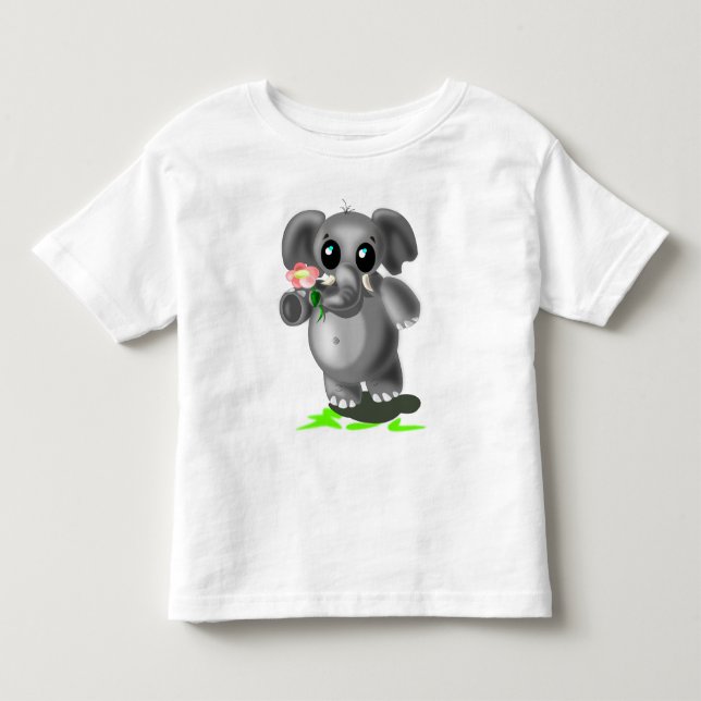 Cute Elephant Baby T-Shirt (Front)