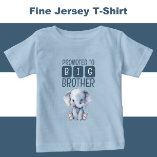 Cute elephant big brother blue baby T-Shirt