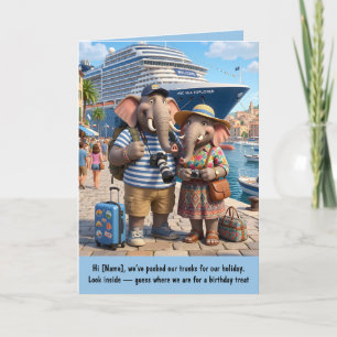 Cute Elephant Birthday Card for Kids
