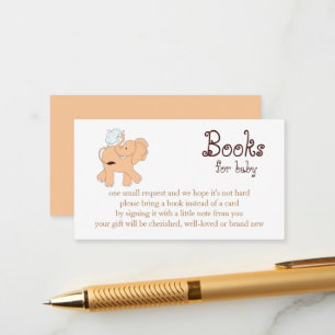 Cute Elephant Books for Baby  Enclosure Card