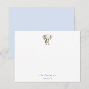 Cute Elephant Boy Baby shower Thank you Card