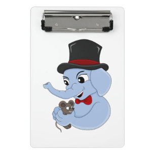 Cute elephant boy cartoon mini clipboard