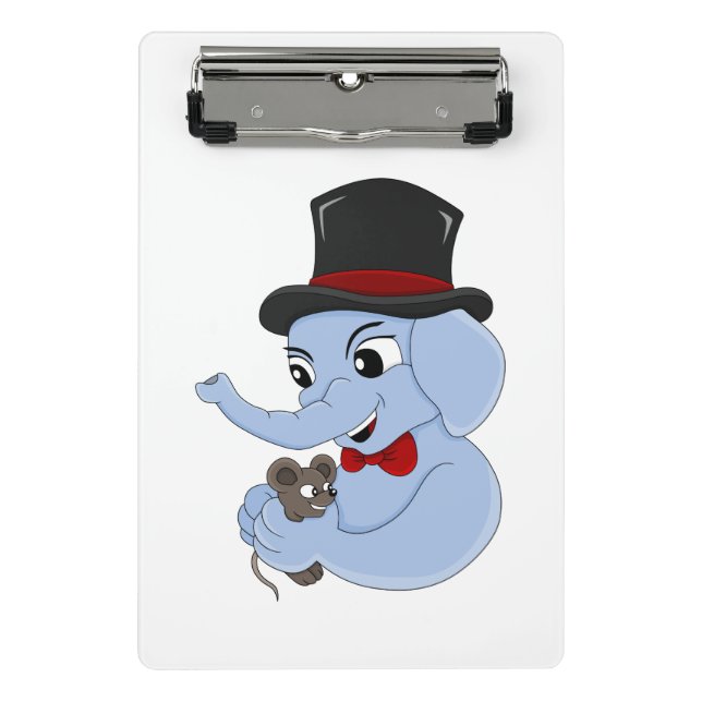 Cute elephant boy cartoon mini clipboard (Front)