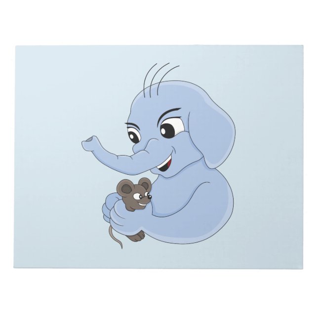 Cute elephant boy cartoon notepad (Front)