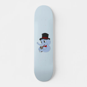Cute elephant boy cartoon skateboard
