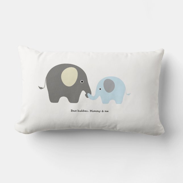 Cute elephant boy pillow (Front)