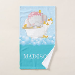 Cute Elephant Bubble Bath Hand Towel