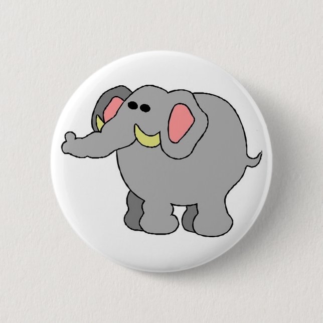 Cute Elephant Button (Front)