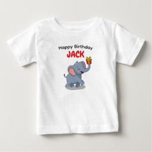 Cute Elephant Carrying Gift Baby T-Shirt