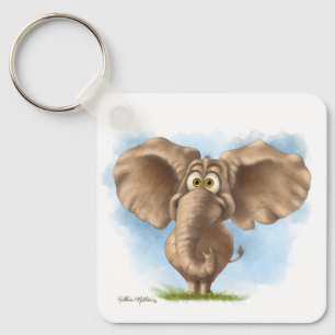Cute Elephant Cartoon Key Ring