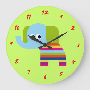 Cute Elephant Clock for Nursery or Kids Room
